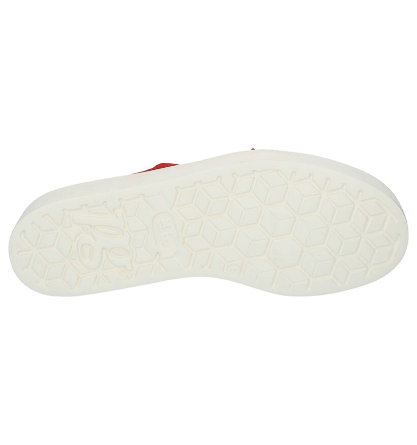 Lage Sneakers met Plateau Rood Paul Green in nubuck (219266)