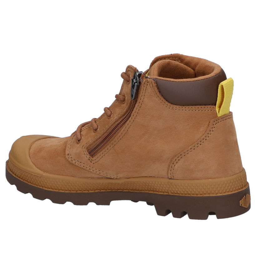 Palladium Pampa Bottines en Cognac pour garçons (293932)