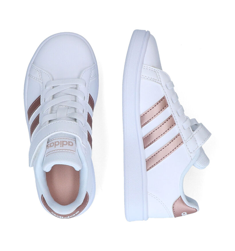 adidas Grand Court C Witte Sneakers voor meisjes (314611) - geschikt voor steunzolen