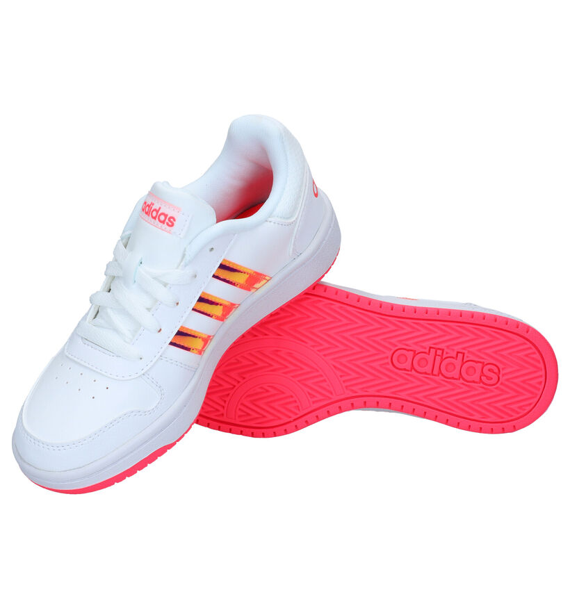 adidas Hoops Baskets en Blanc en simili cuir (284524)