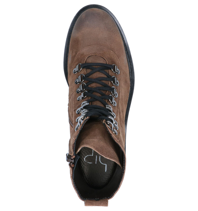 Hip Boots à lacets en Marron en daim (259709)