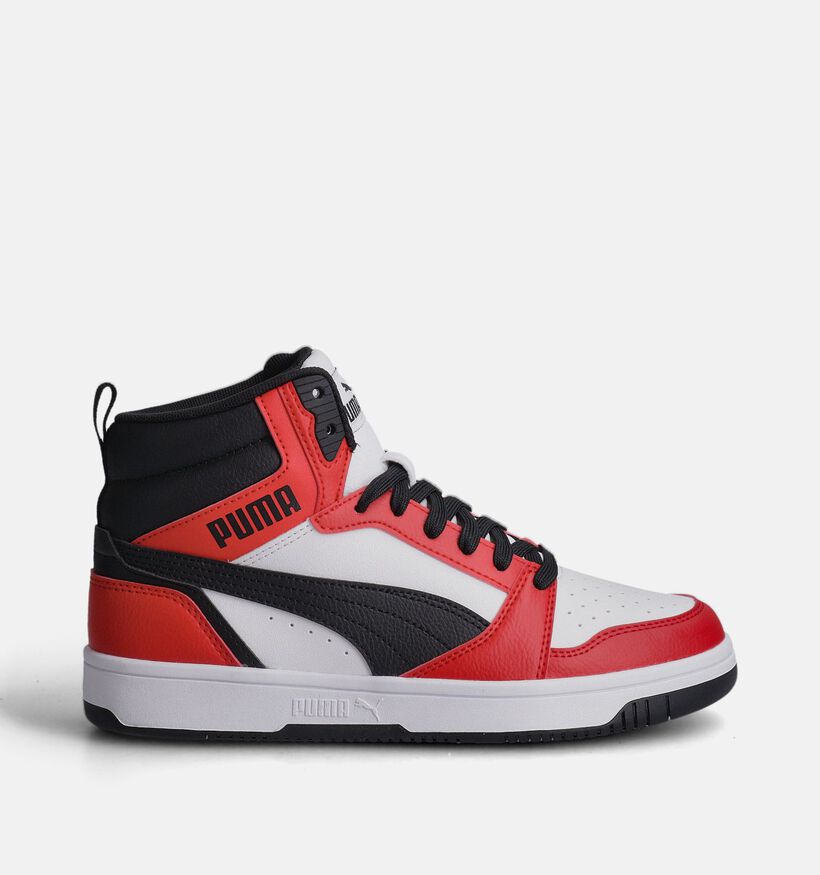 Puma Rebound Baskets montantes en Blanc pour filles, garçons (359217) - pour semelles orthopédiques