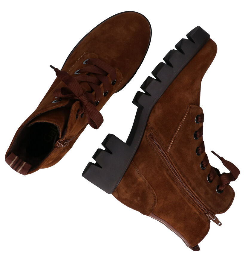 Gabor Best Fitting Bottines en Cognac en daim (282296)