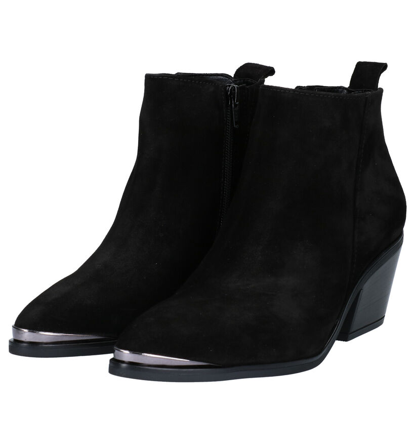 Gabor Santiags en Noir en nubuck (283526)