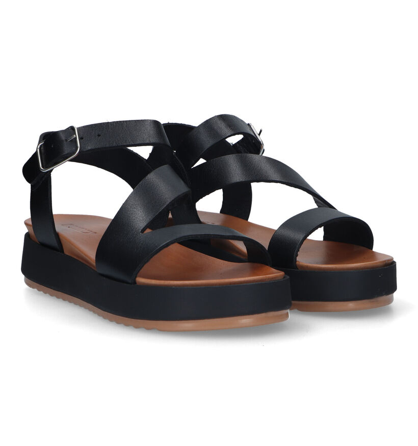 Inuovo Zwarte Plateausandalen voor dames (325190)