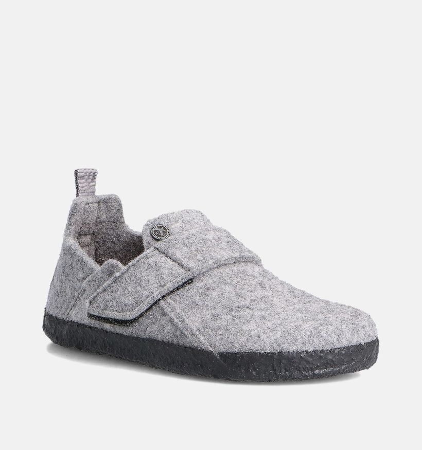 Birkenstock Zermatt HL Grijze Pantoffels voor jongens, meisjes (343913)