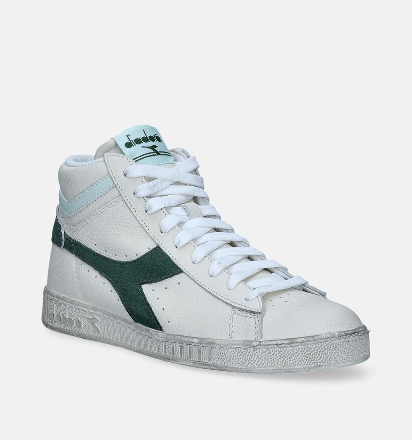 Diadora Game L High Waxed Suede Pop Baskets en Blanc pour femmes (344860)