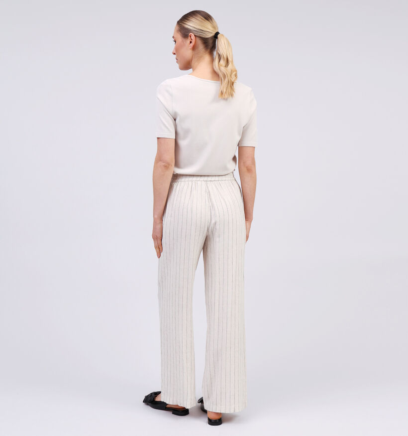 Pieces Pia Beige Wijde broek voor dames (351108)
