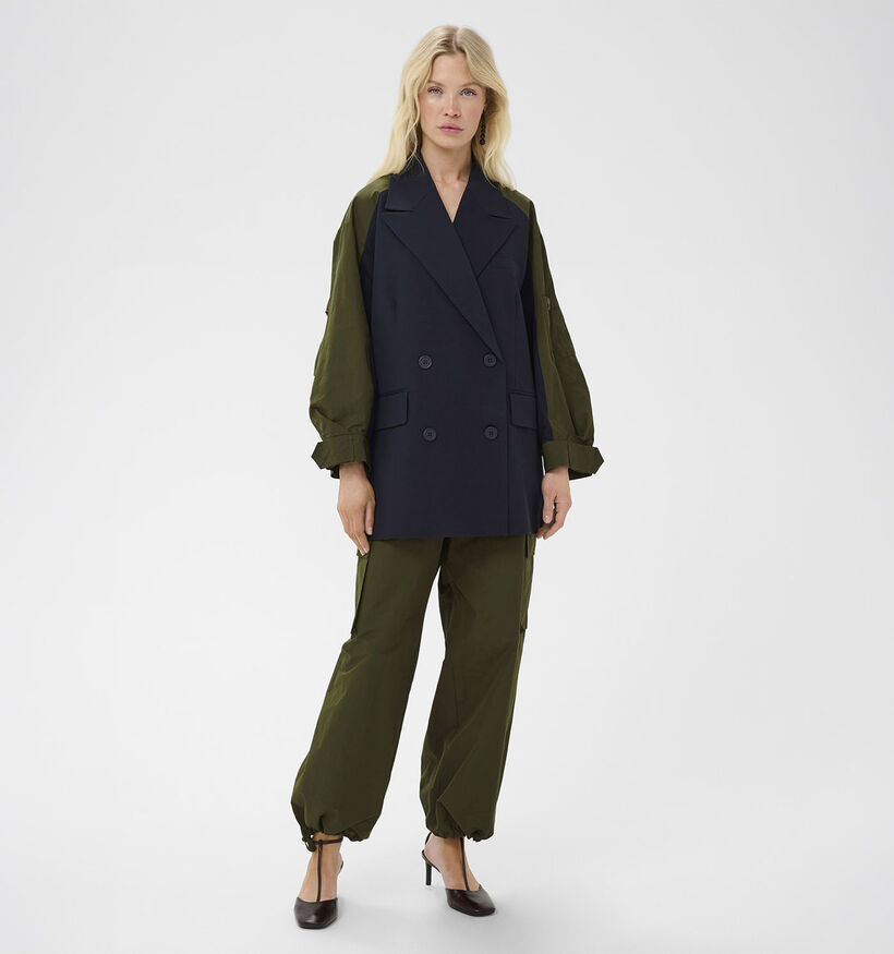 Culture Blondie Blazer en Bleu fonc&eacute;/Vert pour femmes (377018)