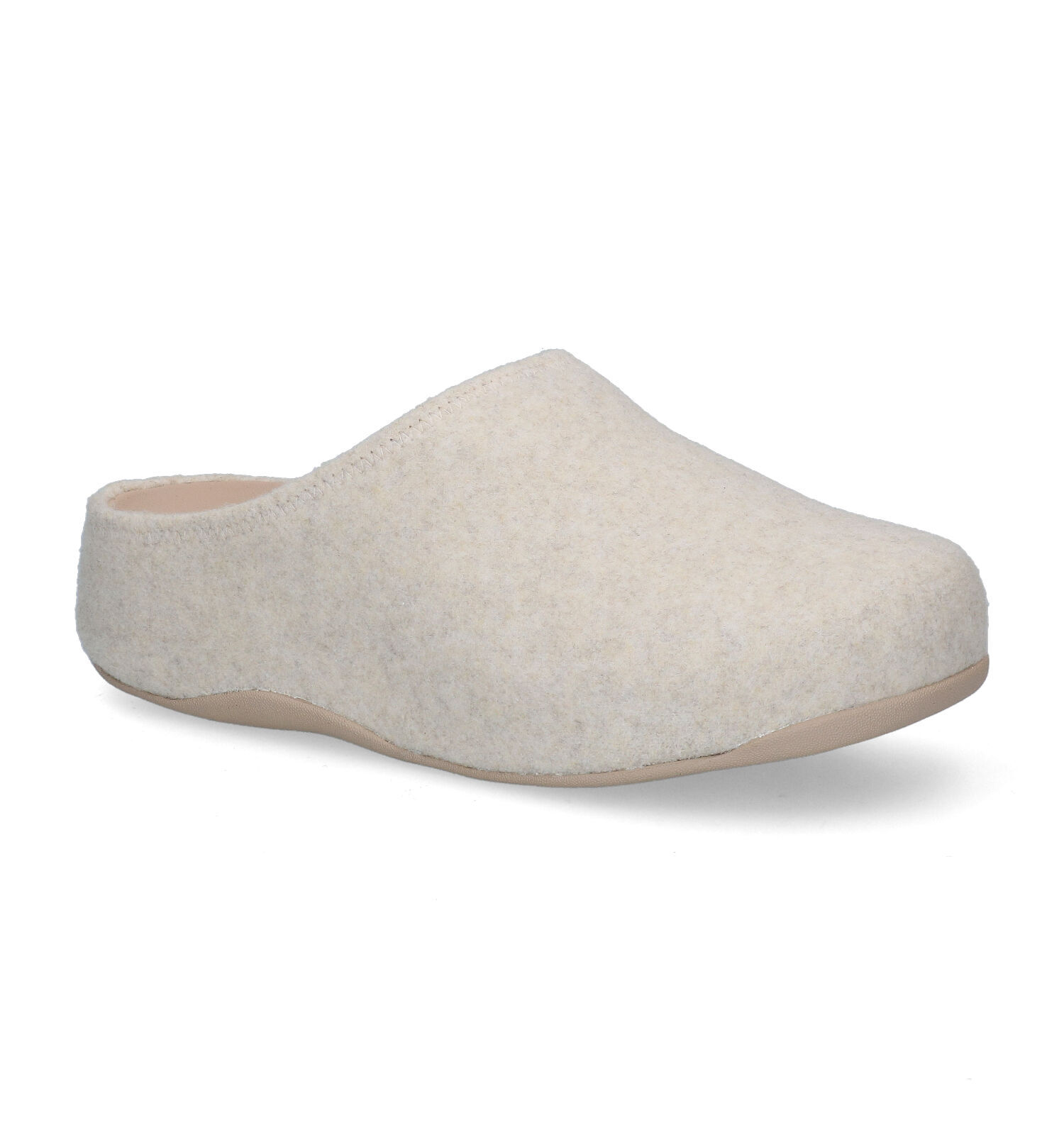 FitFlop Shuv Felt Ecru Pantoffels Dames Pantoffels Online op TORFS.BE