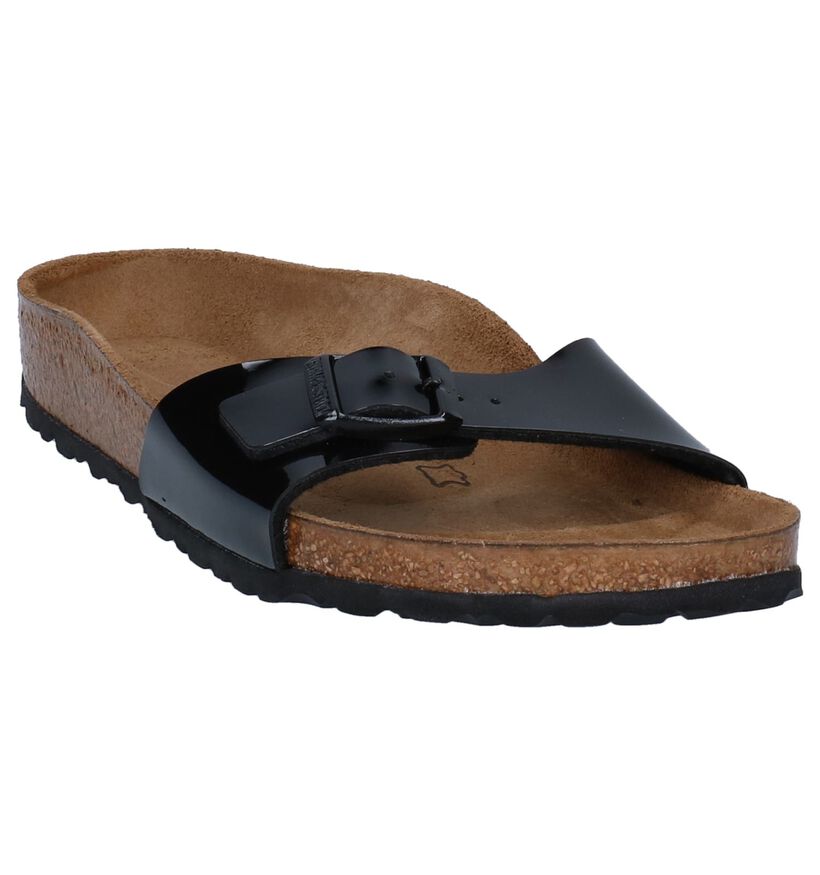 Birkenstock Madrid Rode Slippers in kunstleer (322644)