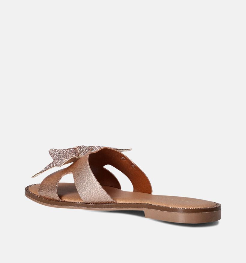 Scapa Nu-pieds plates en Or pour femmes (355478)