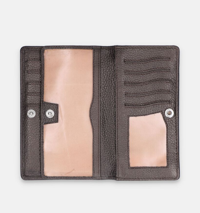 Crinkles Zwarte Overslagportemonnee voor dames (349848)