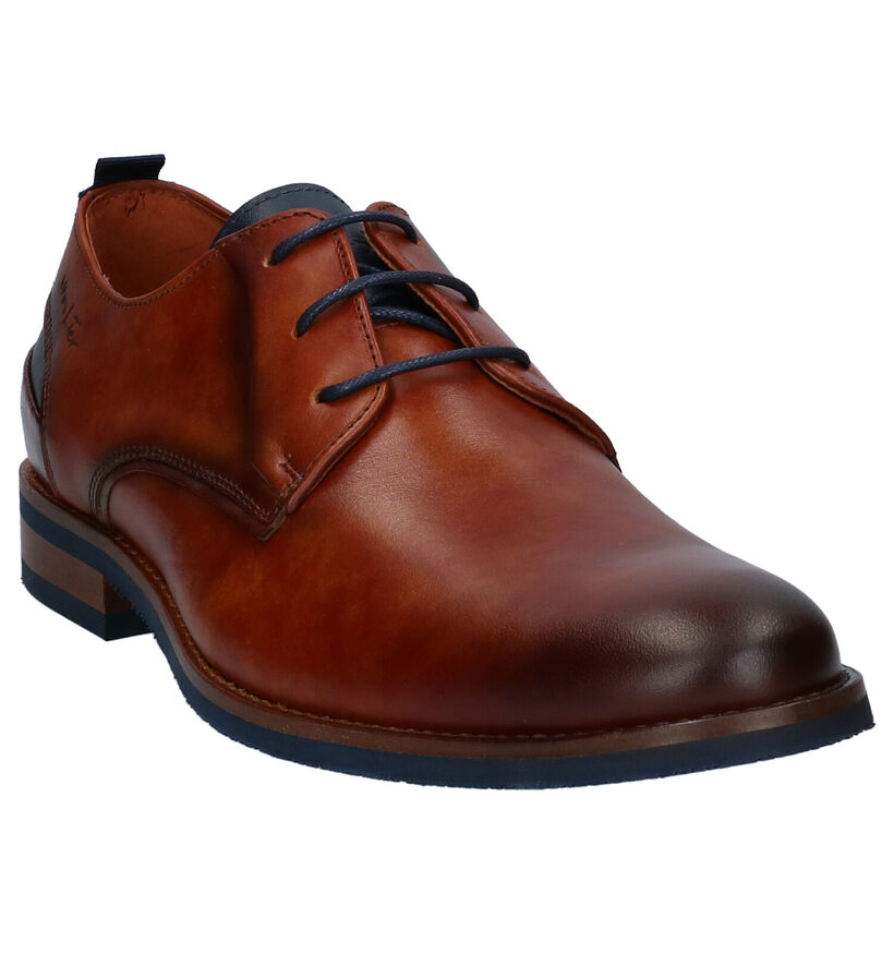 Van Lier Chaussures habillées en Cognac en cuir (291343)