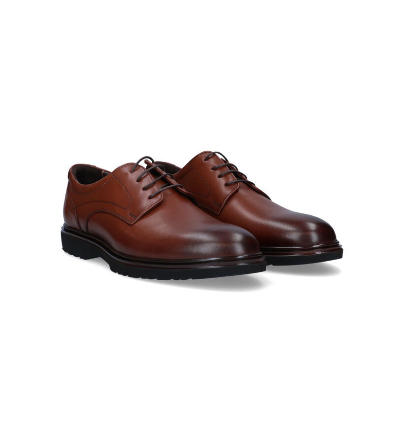 Berkelmans Parana Cognac Geklede Veterschoenen in leer (323075)