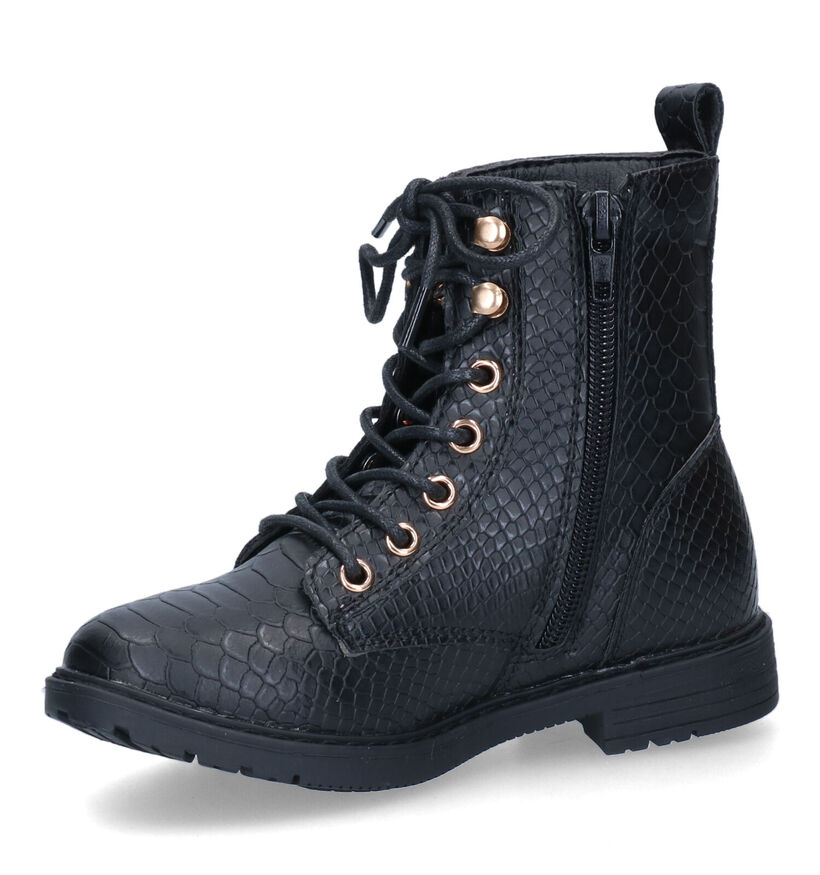 Milo & Mila Bottines robustes en Noir pour filles (297200)