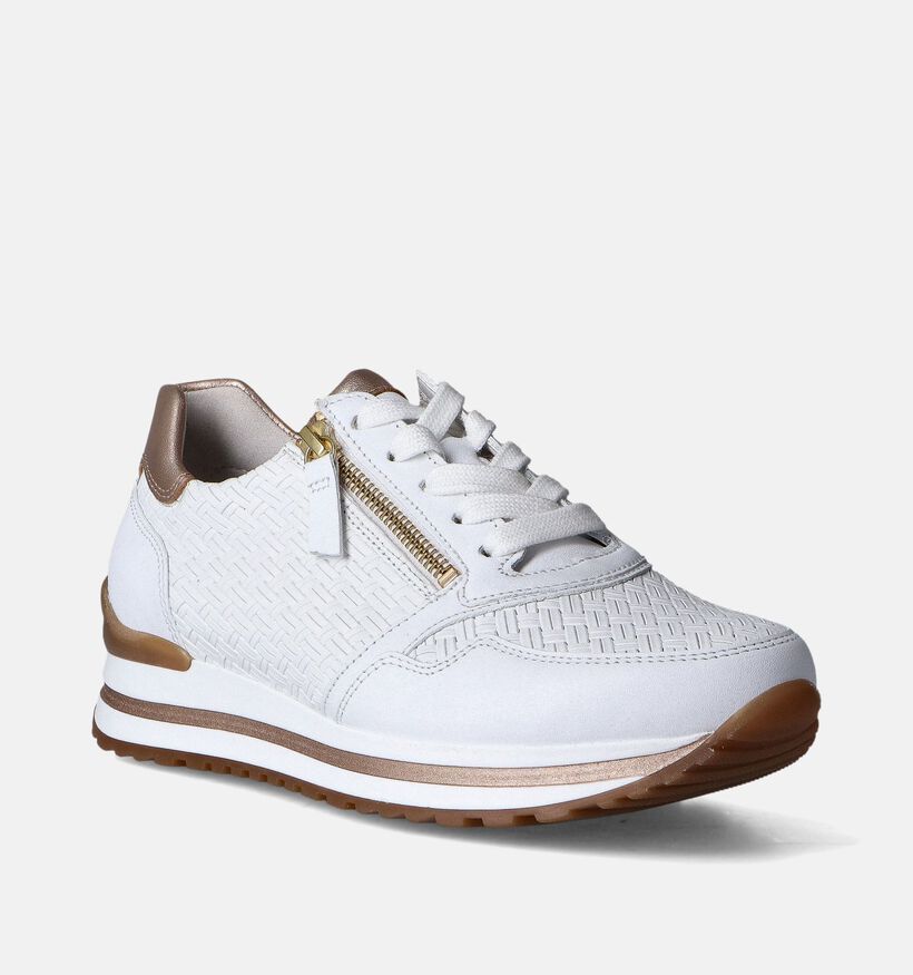 Gabor OptiFit Witte Sneakers voor dames (352048) - geschikt voor steunzolen