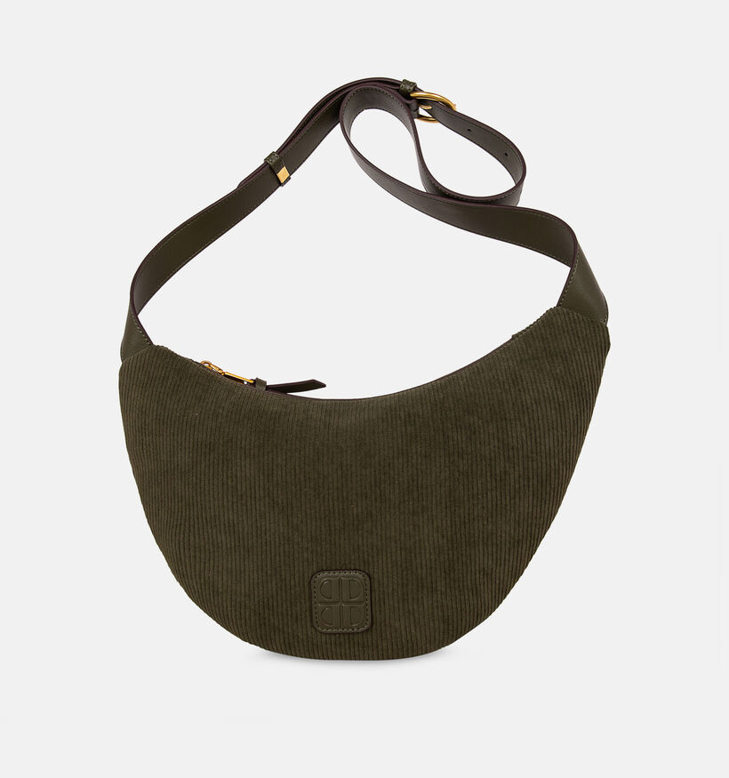 Laurent David Corduroy Sac port&eacute; crois&eacute; en Vert kaki pour femmes (381509)