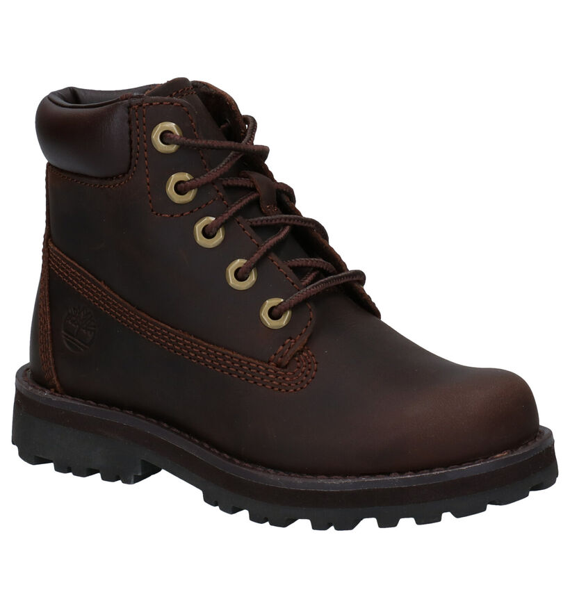 Timberland Courma Kid 6 inch Bottines en Marron pour filles, garçons (329077) - pour semelles orthopédiques