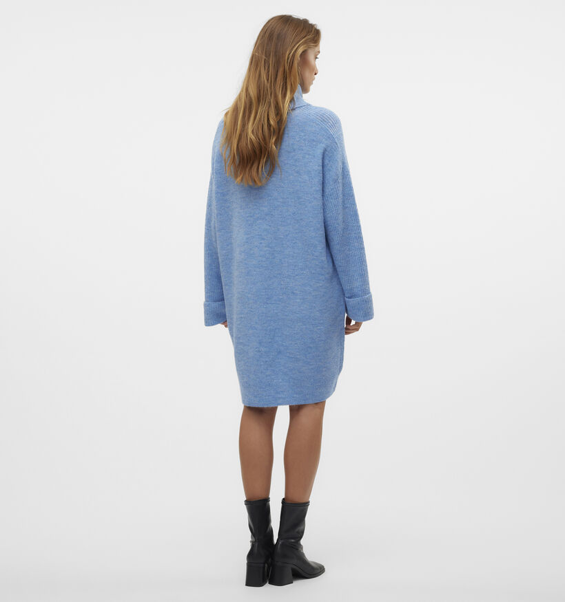Vero Moda Jupiter Robe pull avec col roulé en Bleu pour femmes (346158)