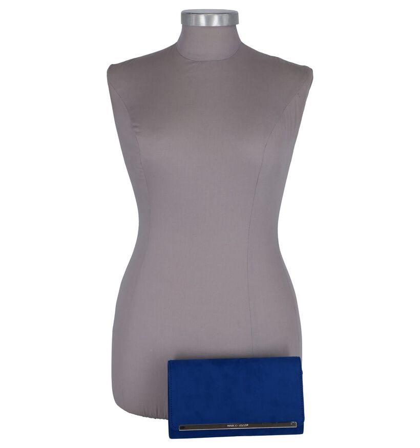 Blauwe Clutch Marco Tozzi in stof (246852)