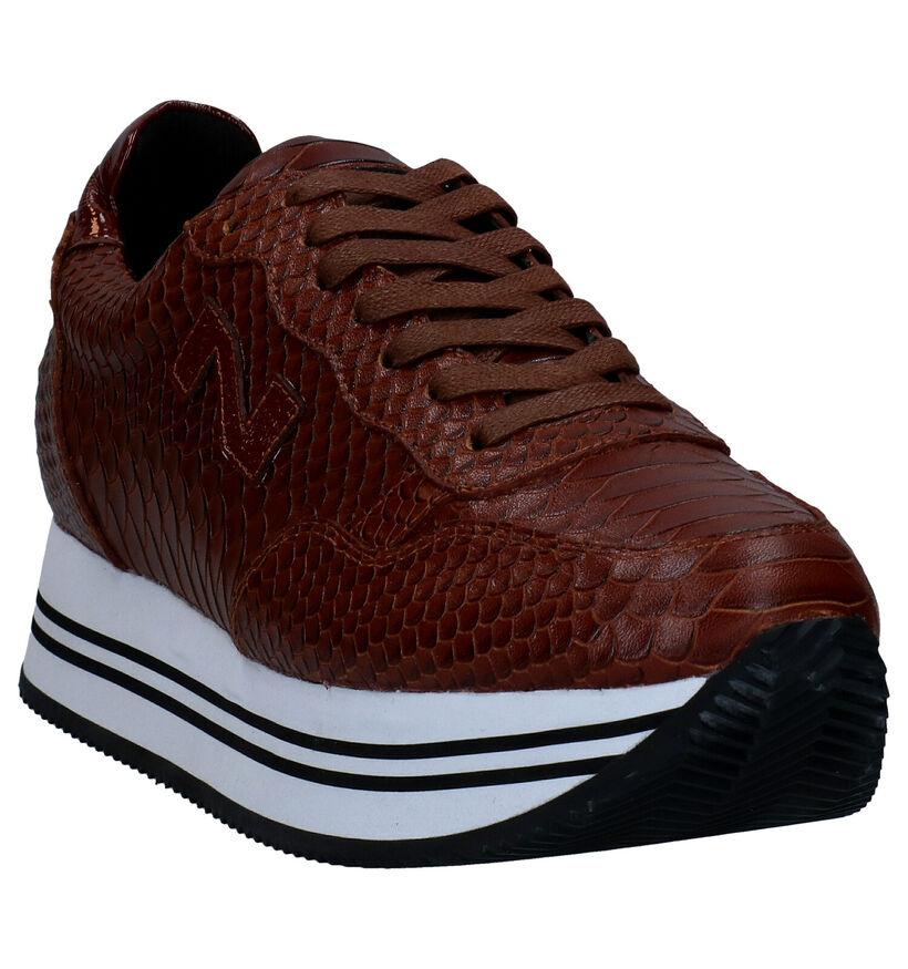 Nathan-Baume Cognac Veterschoenen in leer (283257)