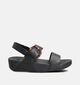 FitFlop Lulu Resin-Buckle Sandales compensées en Noir pour femmes (353669)