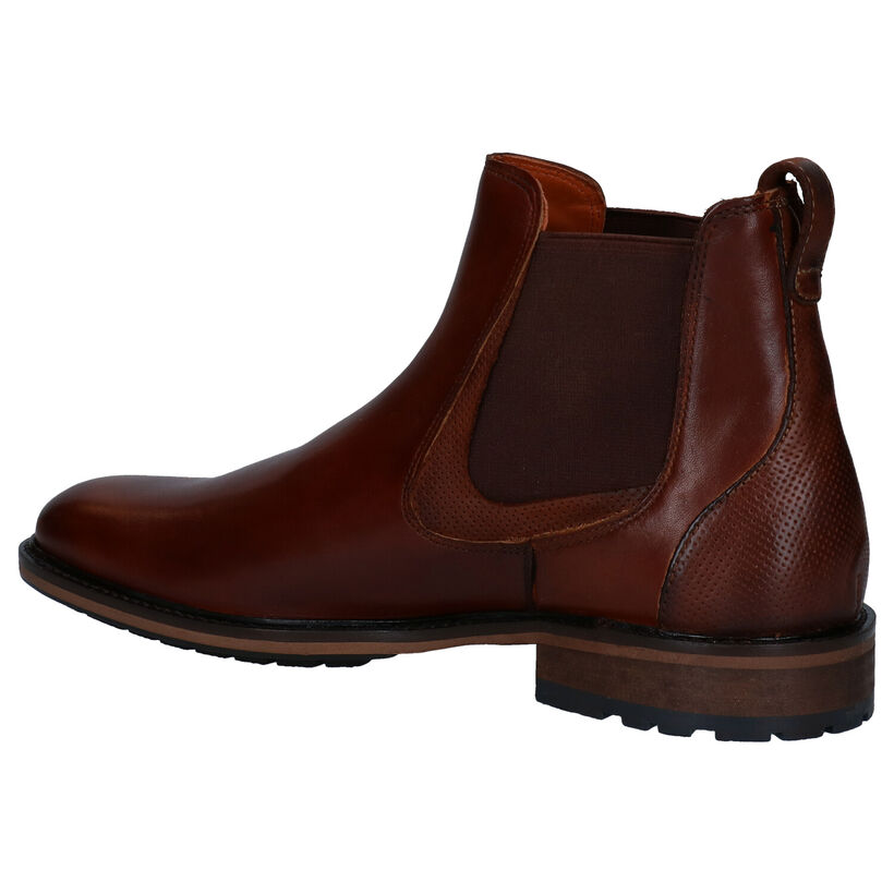 Van Lier Cognac Chelsea Boots in leer (283340)