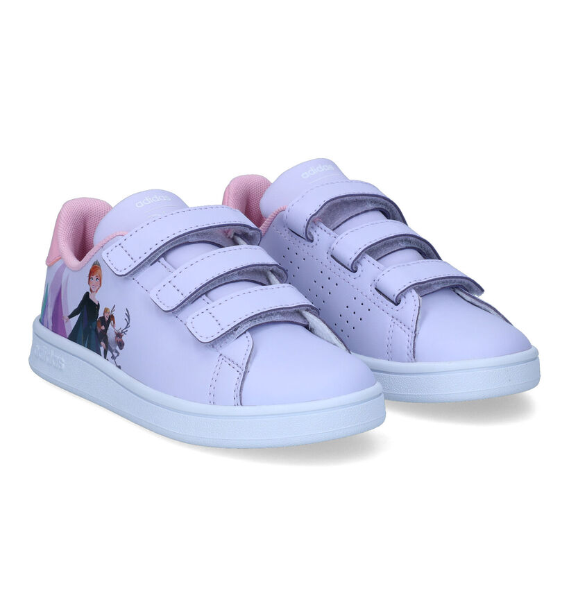 adidas Advantage Frozen Baskets en Violet en simili cuir (301134)