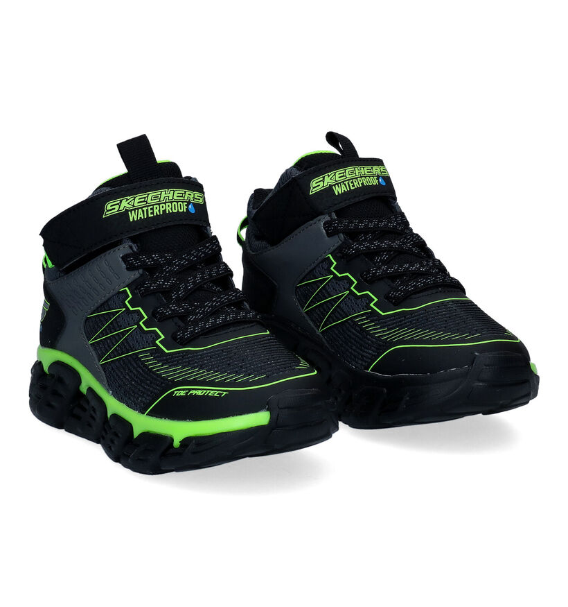 Skechers Tech-Grip-High-Surge Baskets Hautes en Noir en textile (295072)