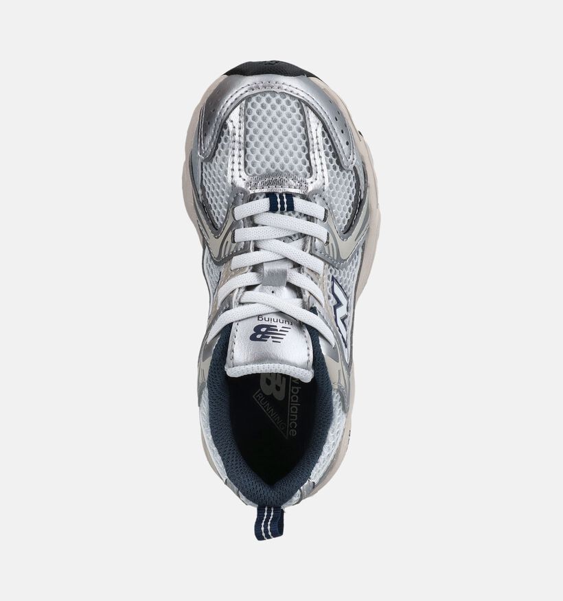 New Balance 530 Baskets basses en Argent pour filles, gar&ccedil;ons (377319) - pour semelles orthop&eacute;diques