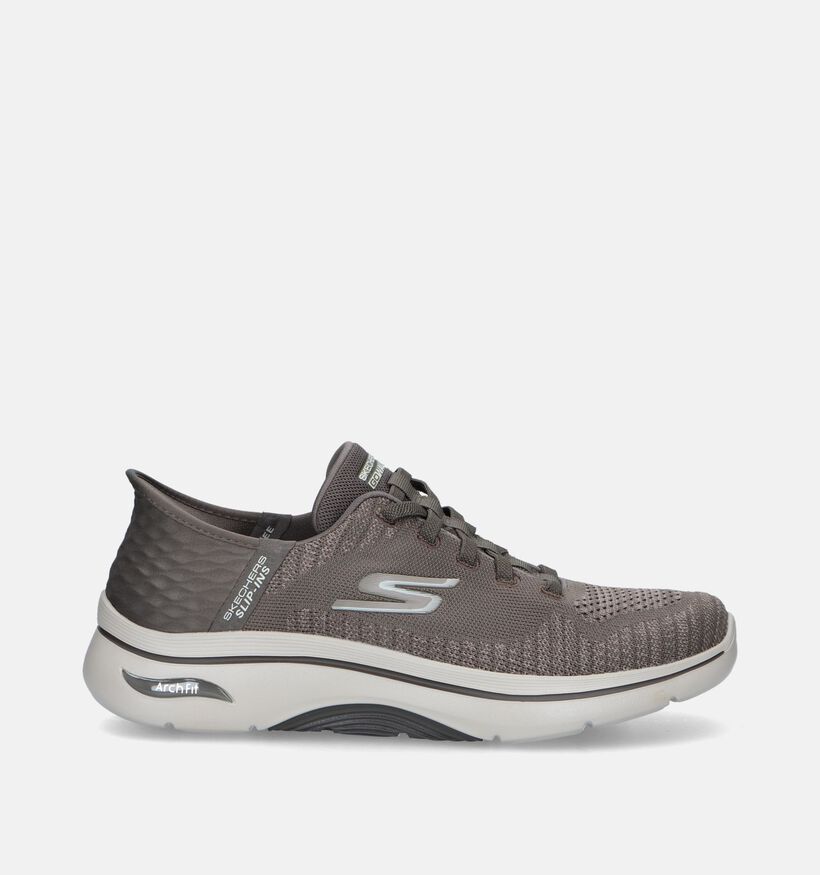 Skechers Go Walk Arch Fit Taupe Sneakers voor heren (350315) - geschikt voor steunzolen