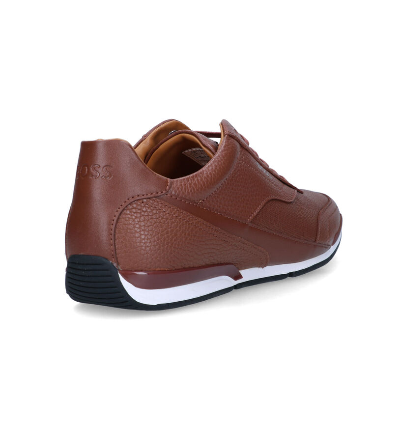 Boss Saturn Low Chaussures à lacets en Cognac pour hommes (331944) - pour semelles orthopédiques