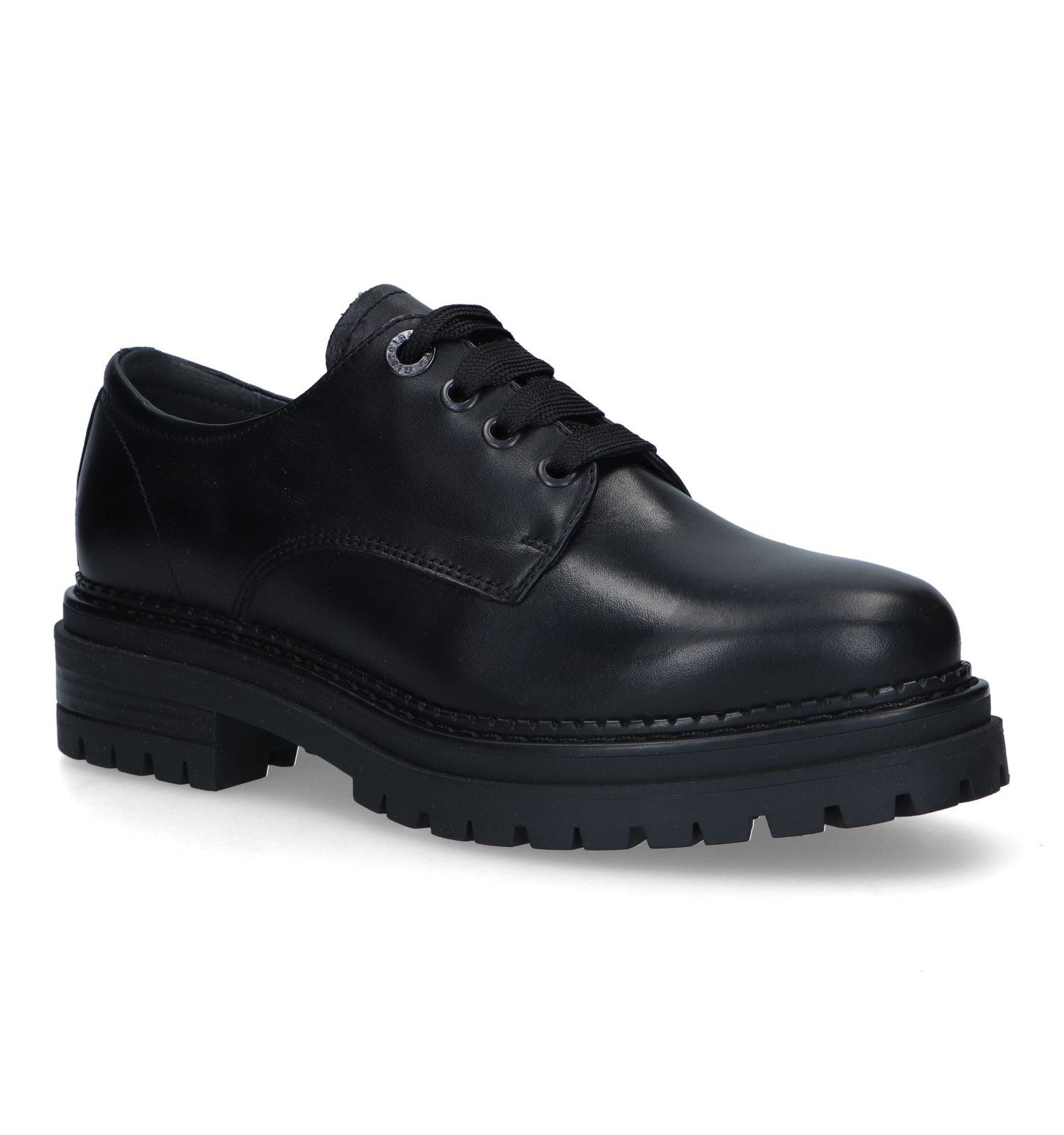 Zwarte veterschoen dames shop