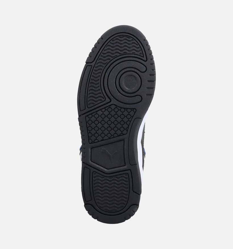 Puma Rebound Slam Mid Witte/Blauwe Hoge Sneakers voor jongens (375573) - geschikt voor steunzolen