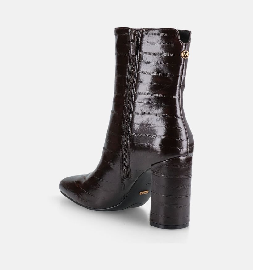 Mexx Vida Indy Donkerbruine Enkellaarzen met Hak voor dames (378553)