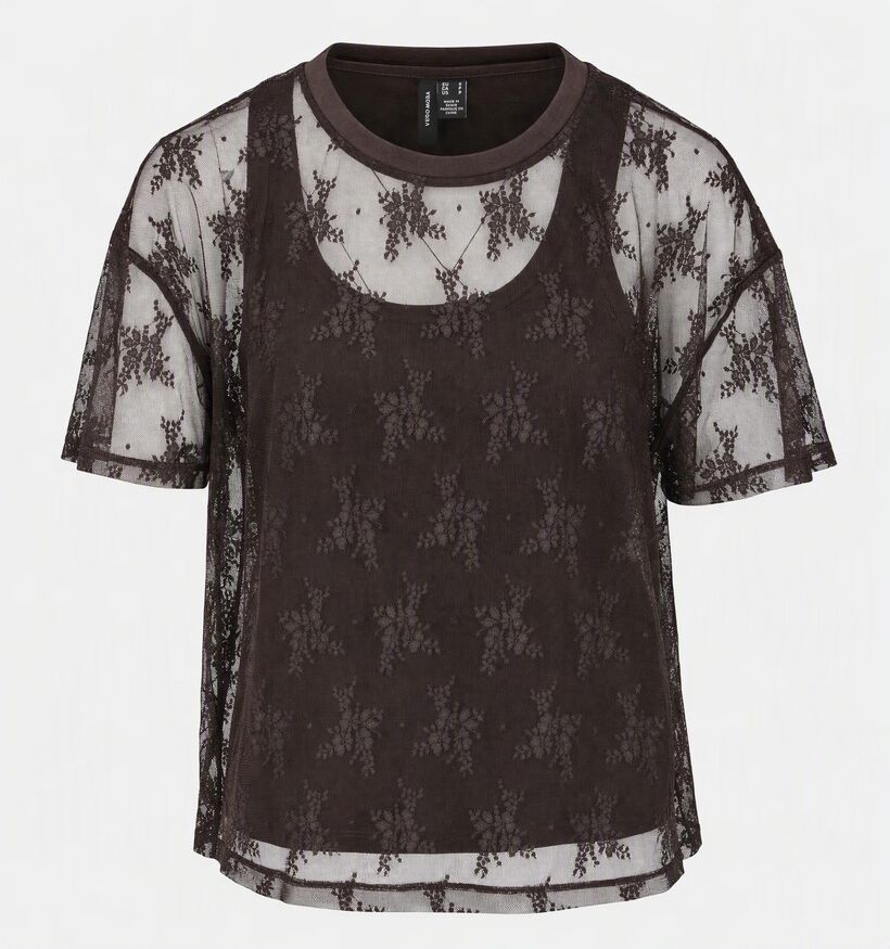Vero Moda Nikita Blouse en Marron fonc&eacute; pour femmes (381943)