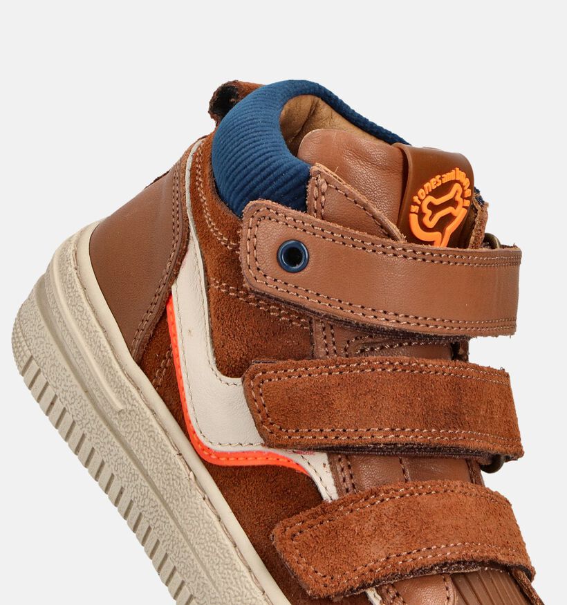 STONES and BONES Munch Chaussures hautes en Cognac pour garçons (362020) - pour semelles orthopédiques