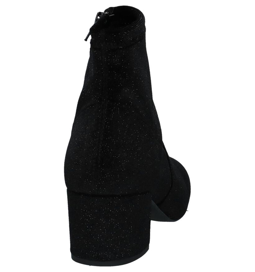 Hampton Bays Bottines à talons en Noir en textile (223921)