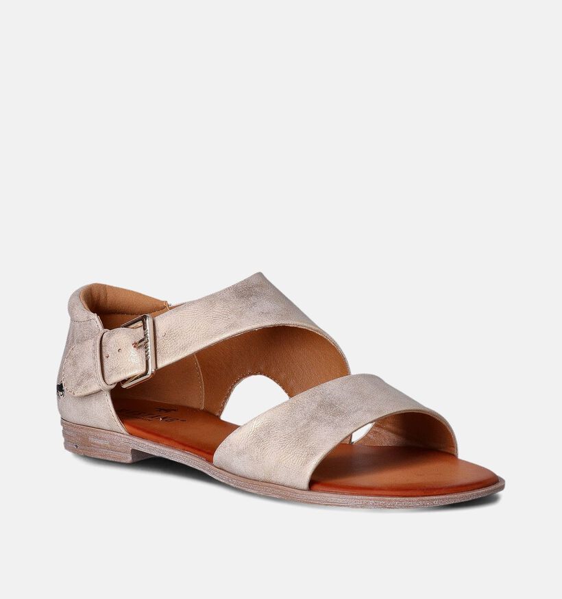 Mustang Sandales avec talon fermé en Or pour femmes (353423)