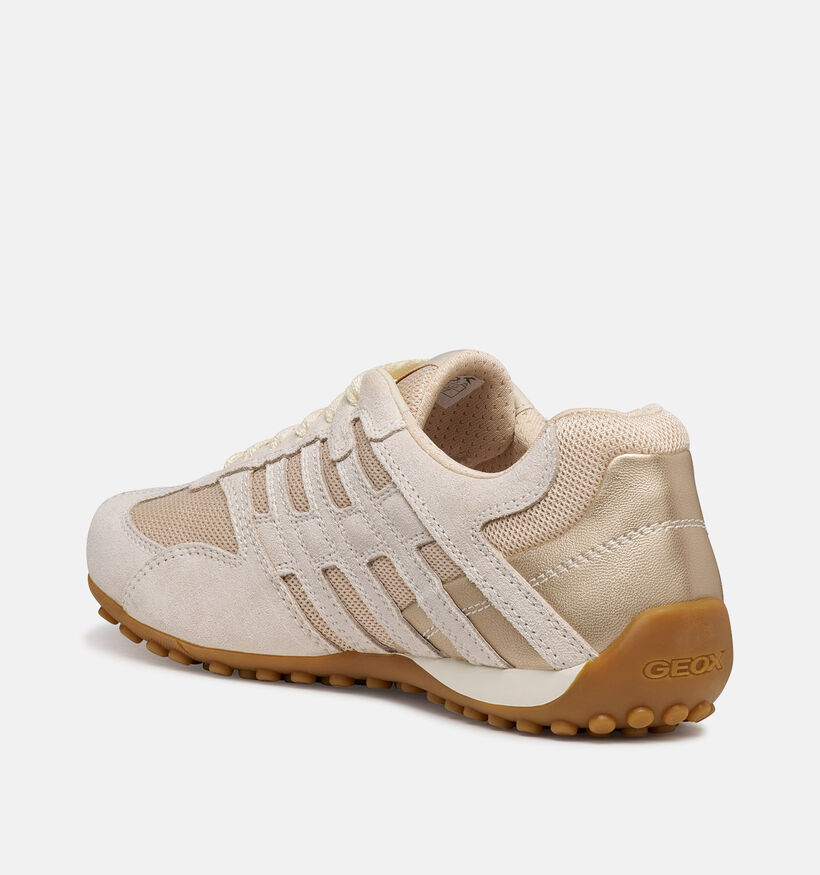 Geox Snake Original Baskets casual en Beige pour femmes (368487) - pour semelles orthop&eacute;diques
