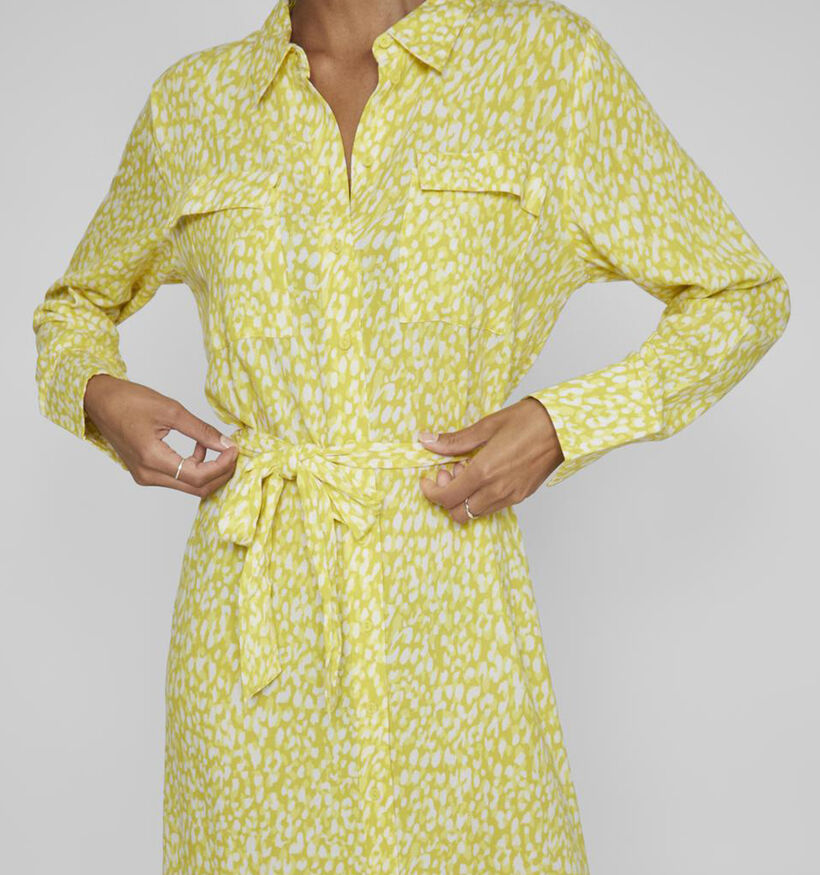 Vila Molly Robe chemise en Jaune pour femmes (337650)