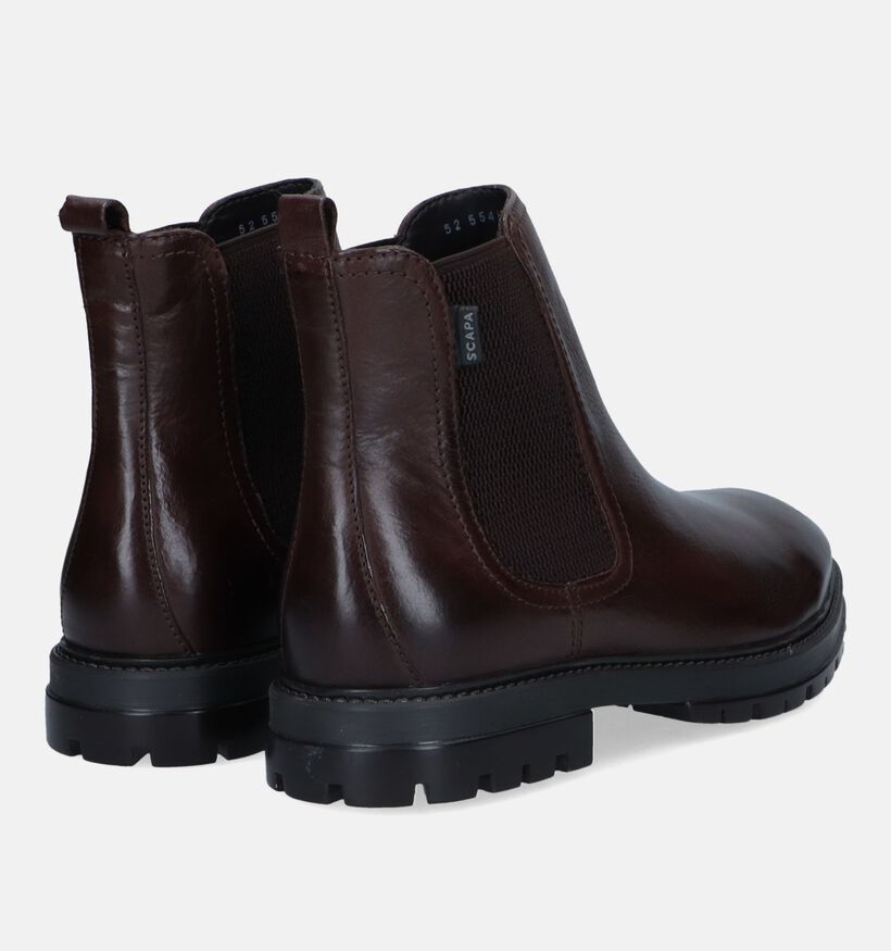 Scapa Bottines Chelsea en Noir pour hommes (332566)