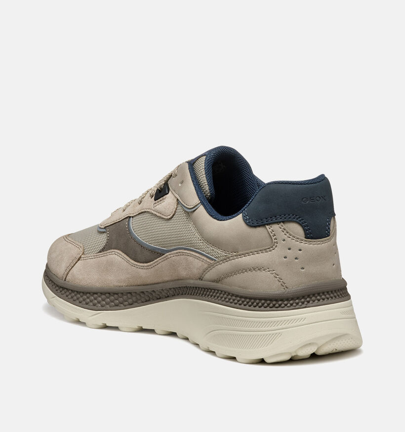 Geox Spherica Actif X1 Taupe Veterschoenen voor heren (351629) - geschikt voor steunzolen