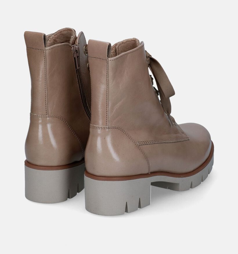 Gabor Best Fitting Taupe Veterboots voor dames (315146) - geschikt voor steunzolen