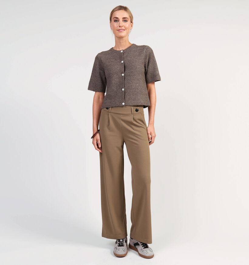 Pieces Silly Knit Gilet en Marron pour femmes (361146)