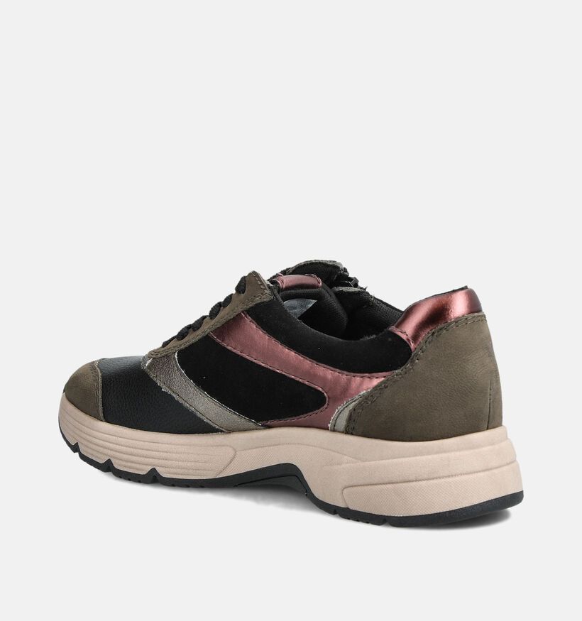 Tamaris Comfort Chaussures à lacets en Vert kaki/Noir pour femmes (360417) - pour semelles orthopédiques