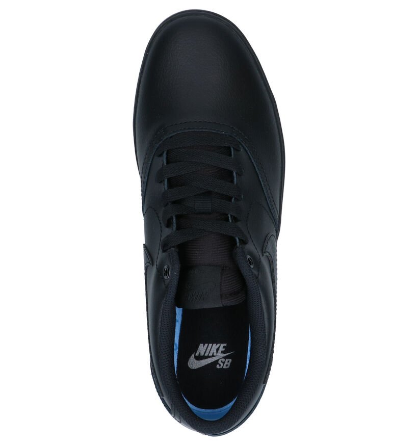 Nike SB Check Solar Chaussures de Skate en Noir en cuir (262212)