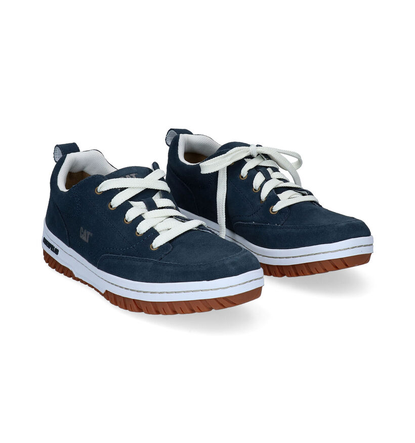 Caterpillar Decade Blauwe Sneakers in nubuck (295144)