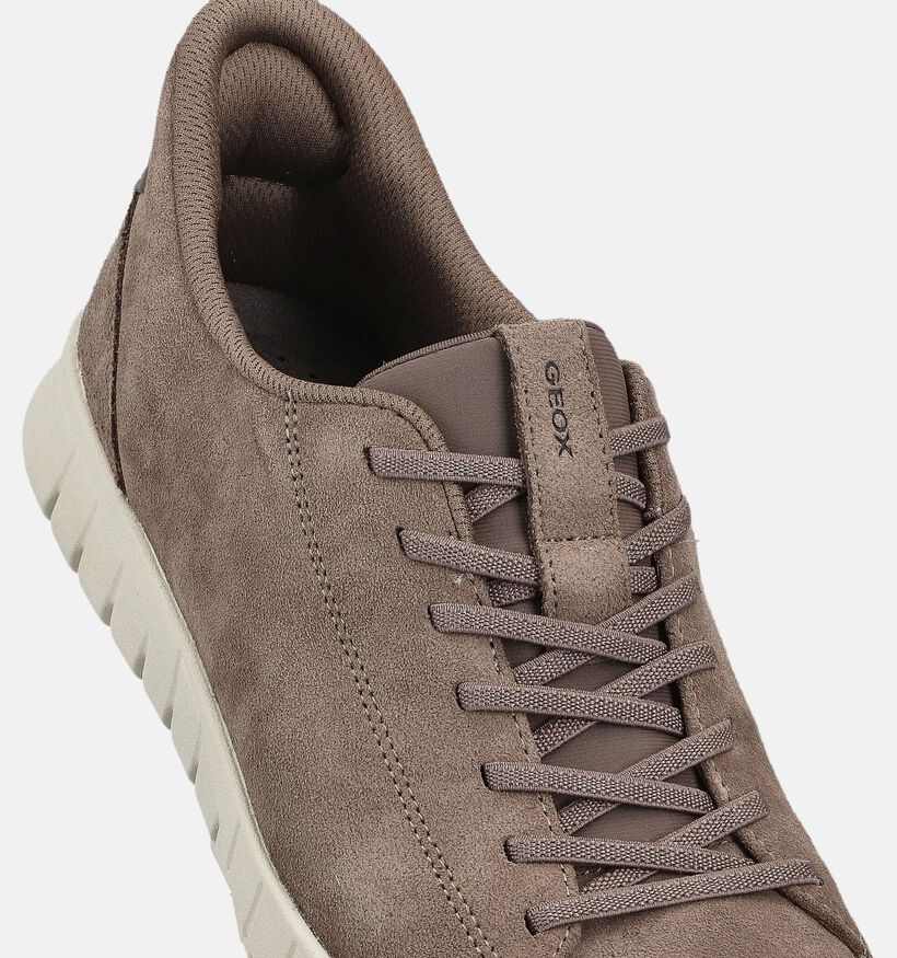 Geox Taupe Veterschienen voor heren (370525) - geschikt voor steunzolen